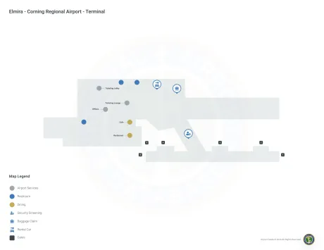 ELM Airport Terminal Map