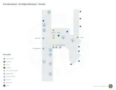 ERI Airport Terminal Map
