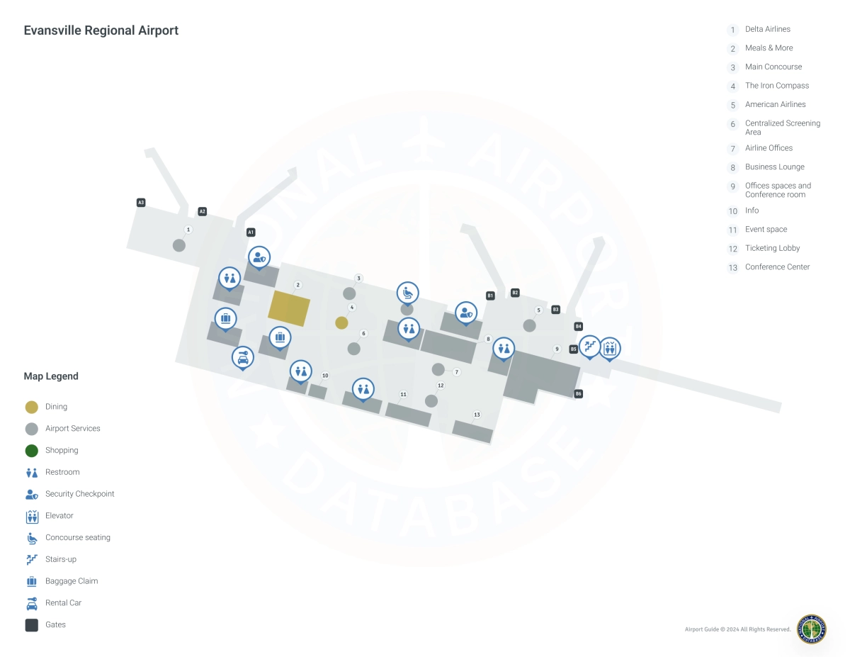 EVV Terminal Level 1 map