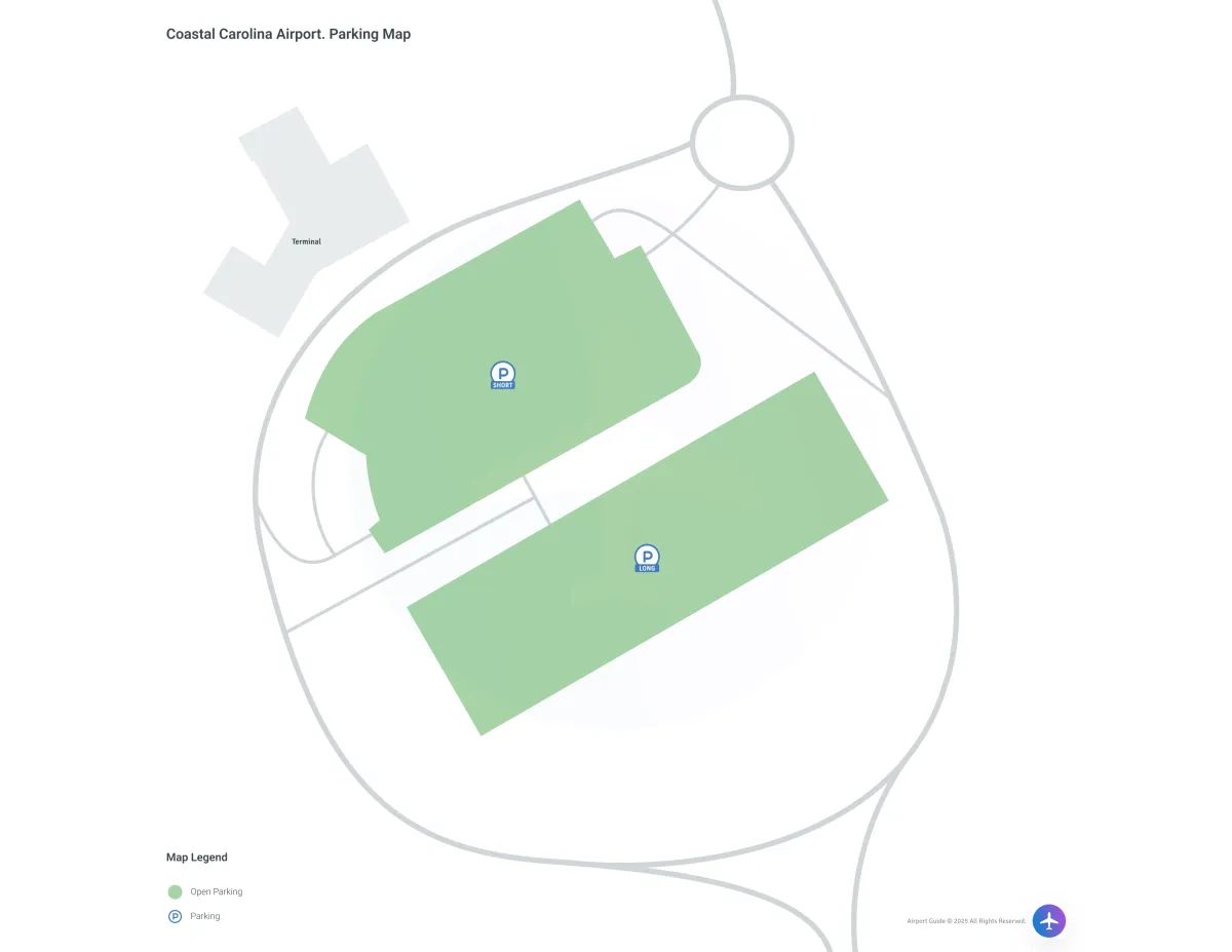 Coastal Carolina Regional Airport (EWN) Parking Map