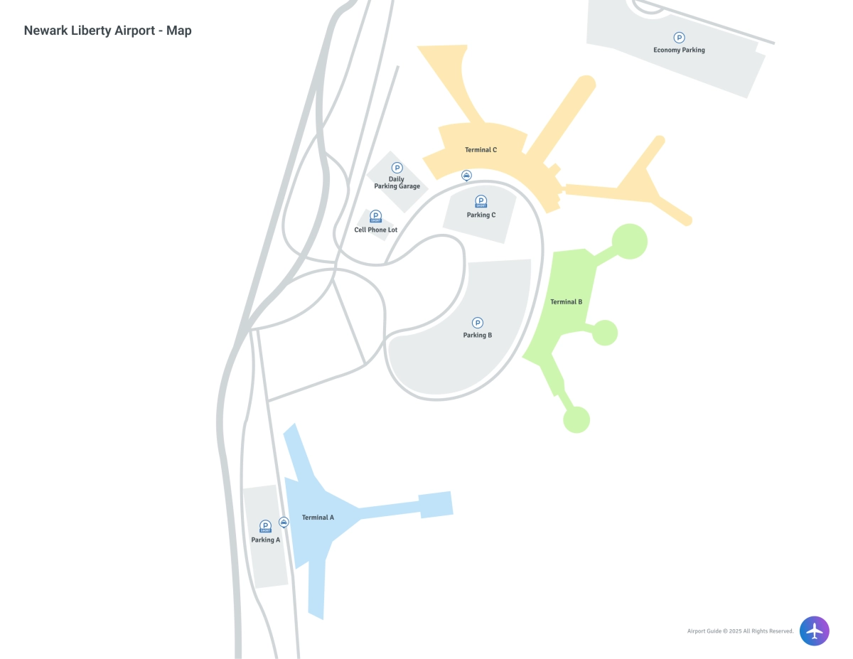 Newark Liberty International Airport (EWR) Map