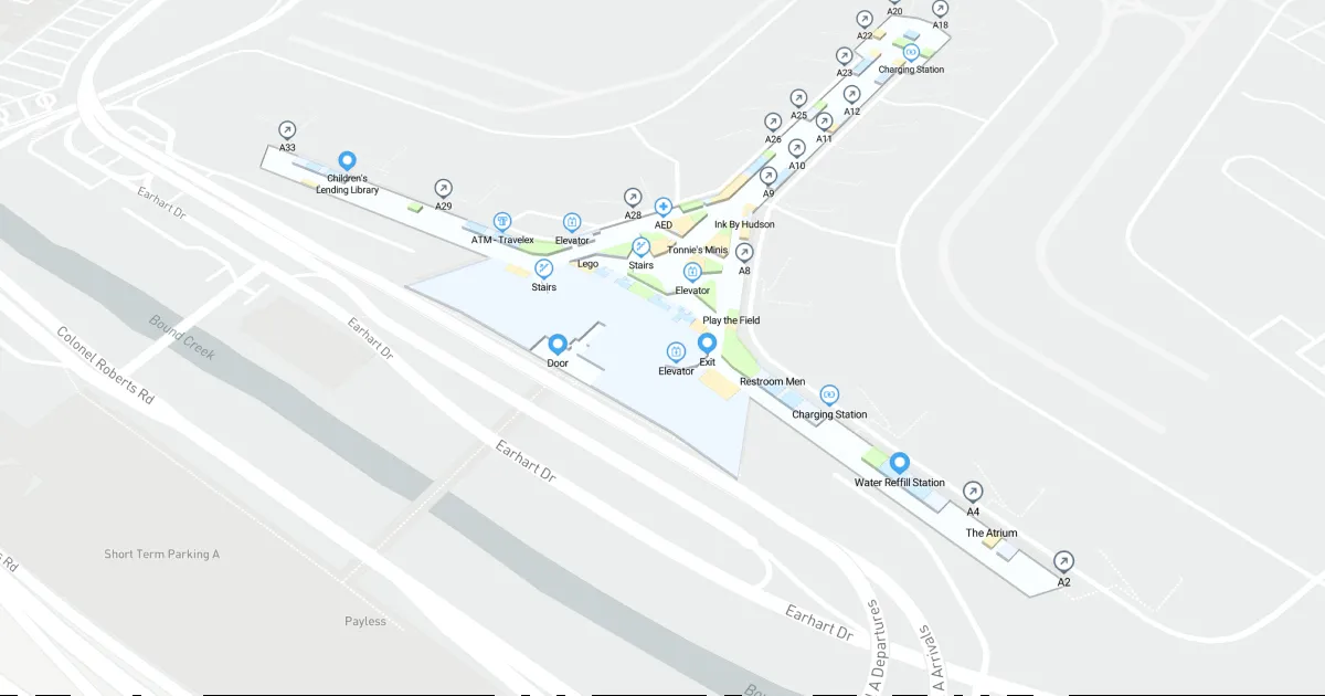 EWR Terminal A Concourse Level Interactive map