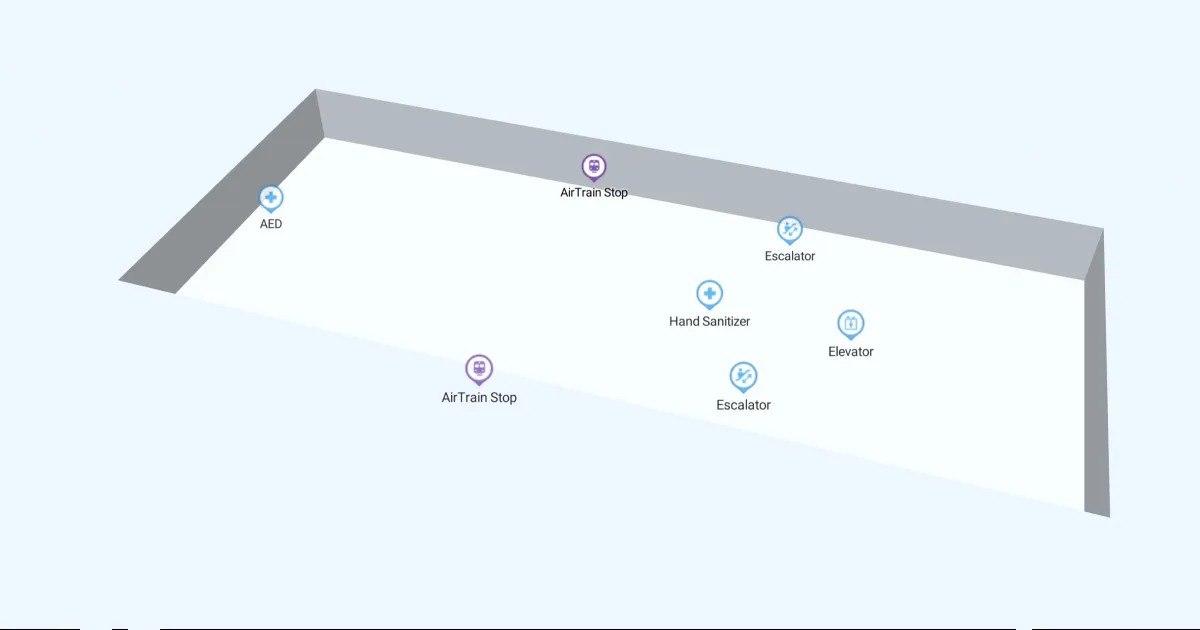 EWR Terminal B AirTrain Level Interactive map