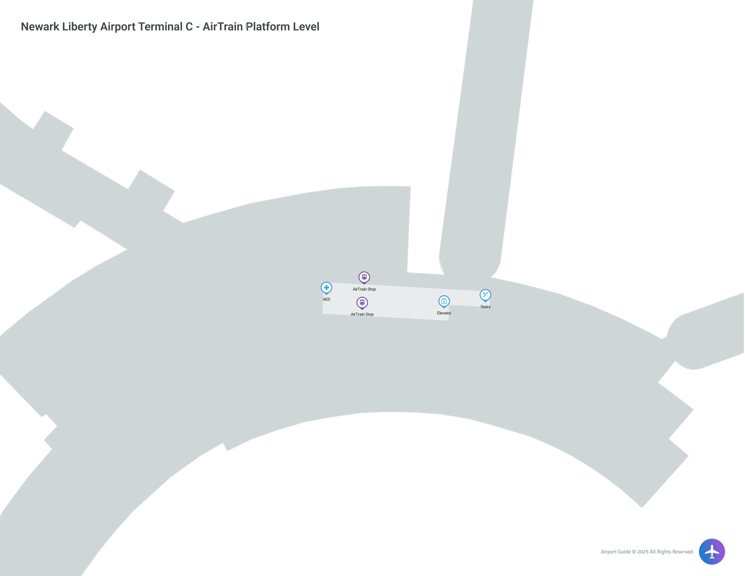 EWR Terminal C AirTrain Level map