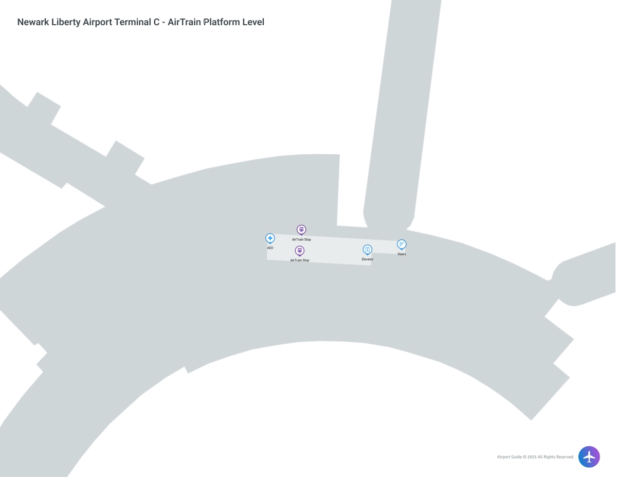 EWR Terminal C / Airtrain Level Map