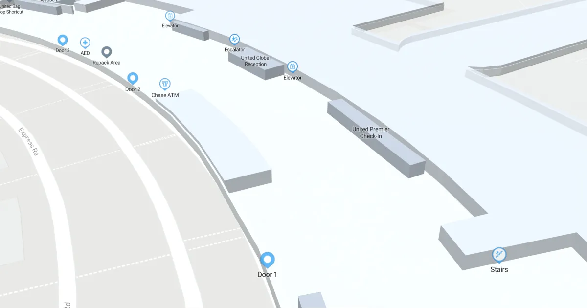 EWR Terminal C Premier Check-In Level Interactive map