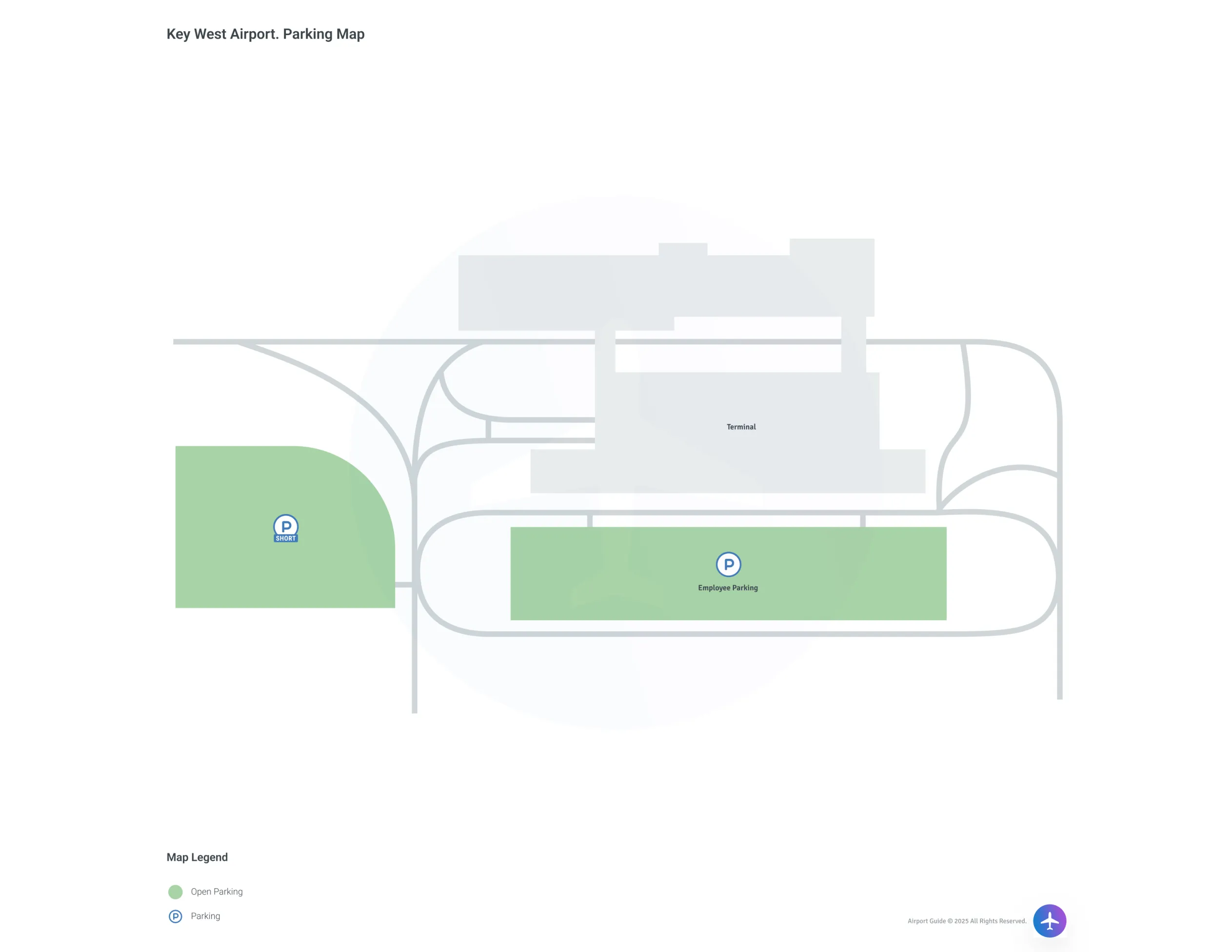 Key West International Airport (EYW) Parking Map