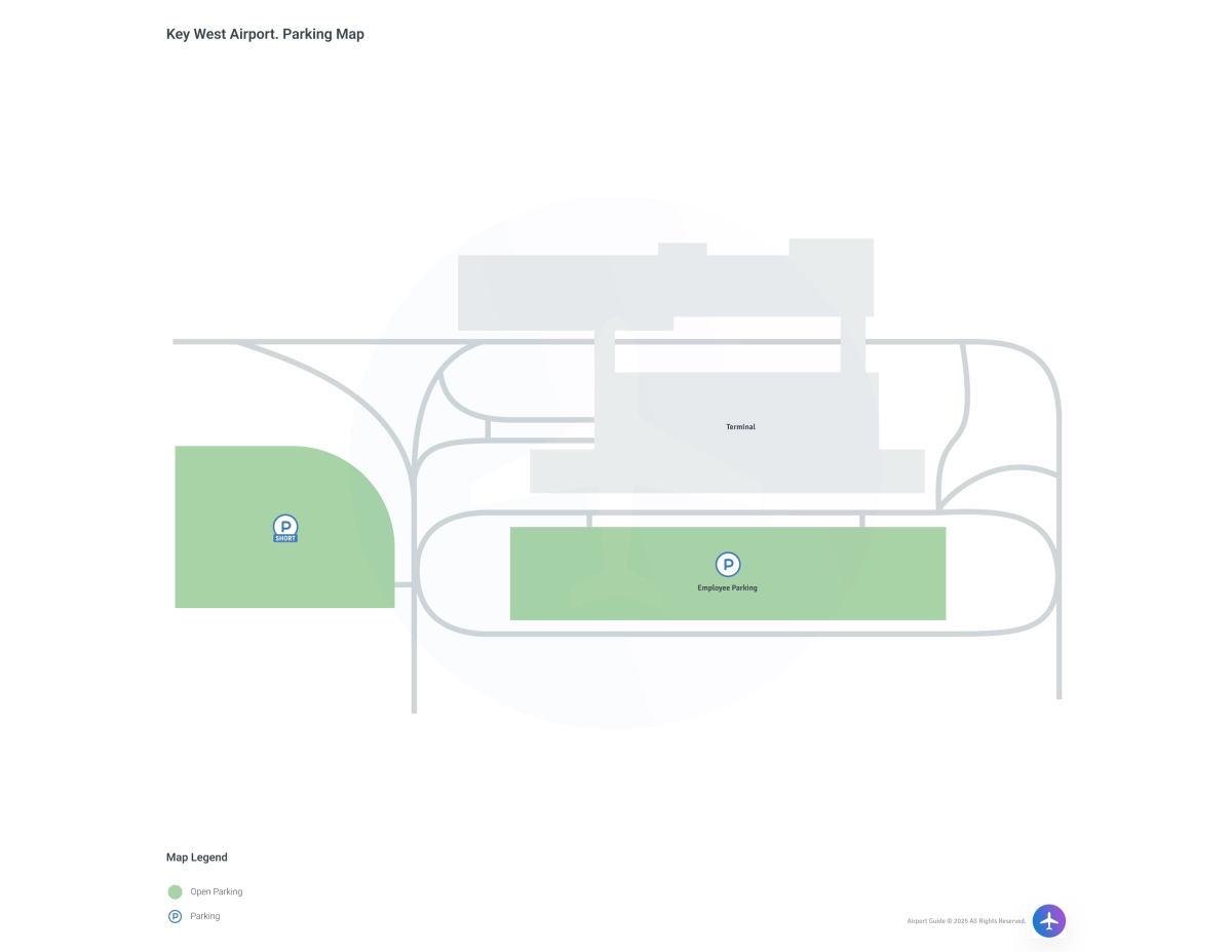 Key West International Airport (EYW) Parking Map