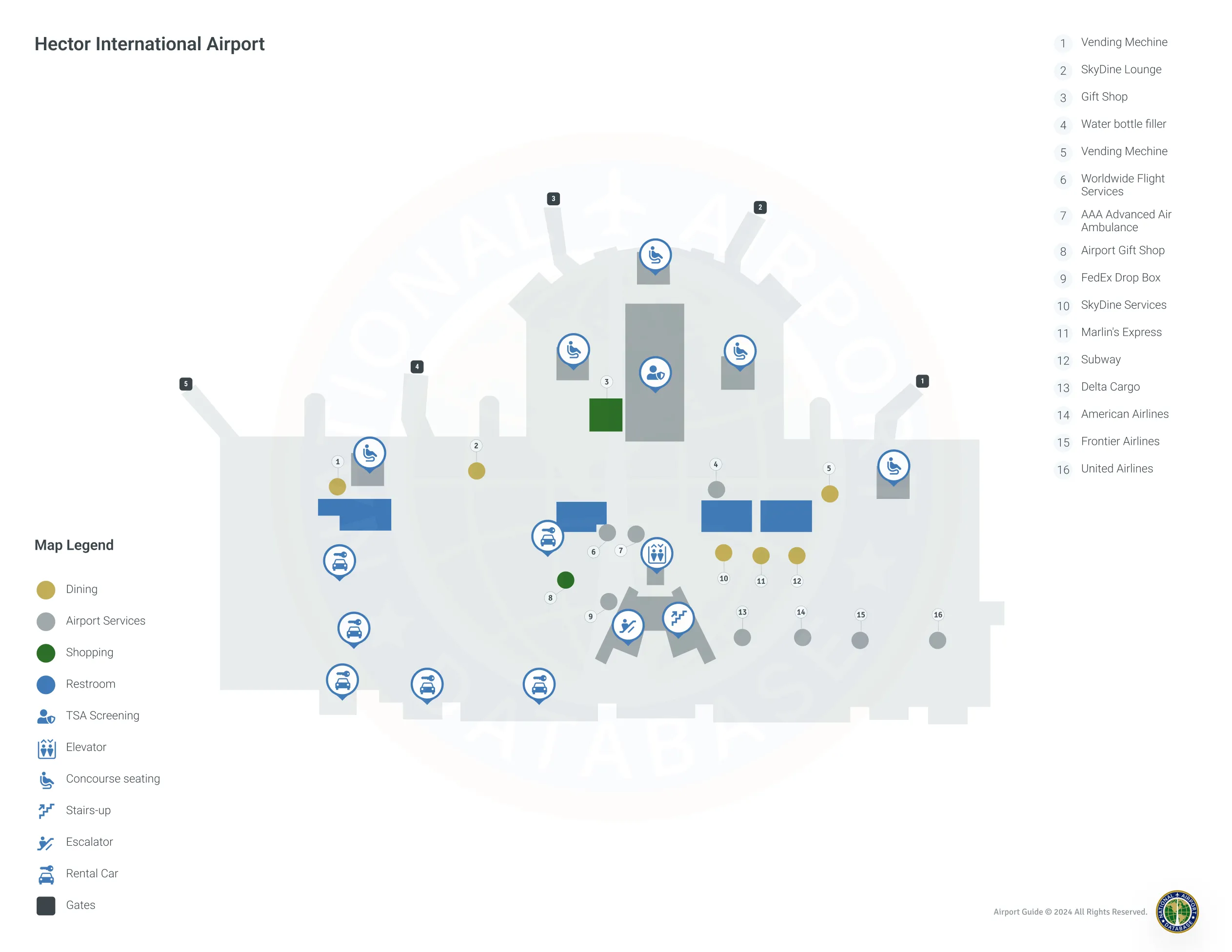 FAR Terminal Level 1 map