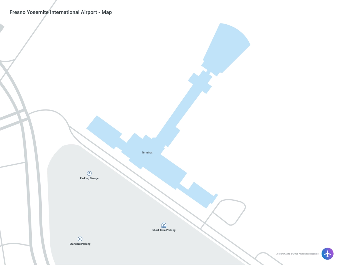 Fresno Yosemite International Airport (FAT) Map