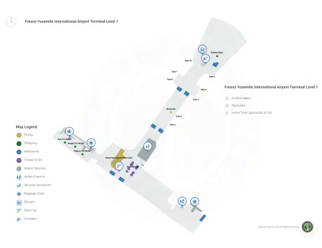FAT Airport Terminal Map