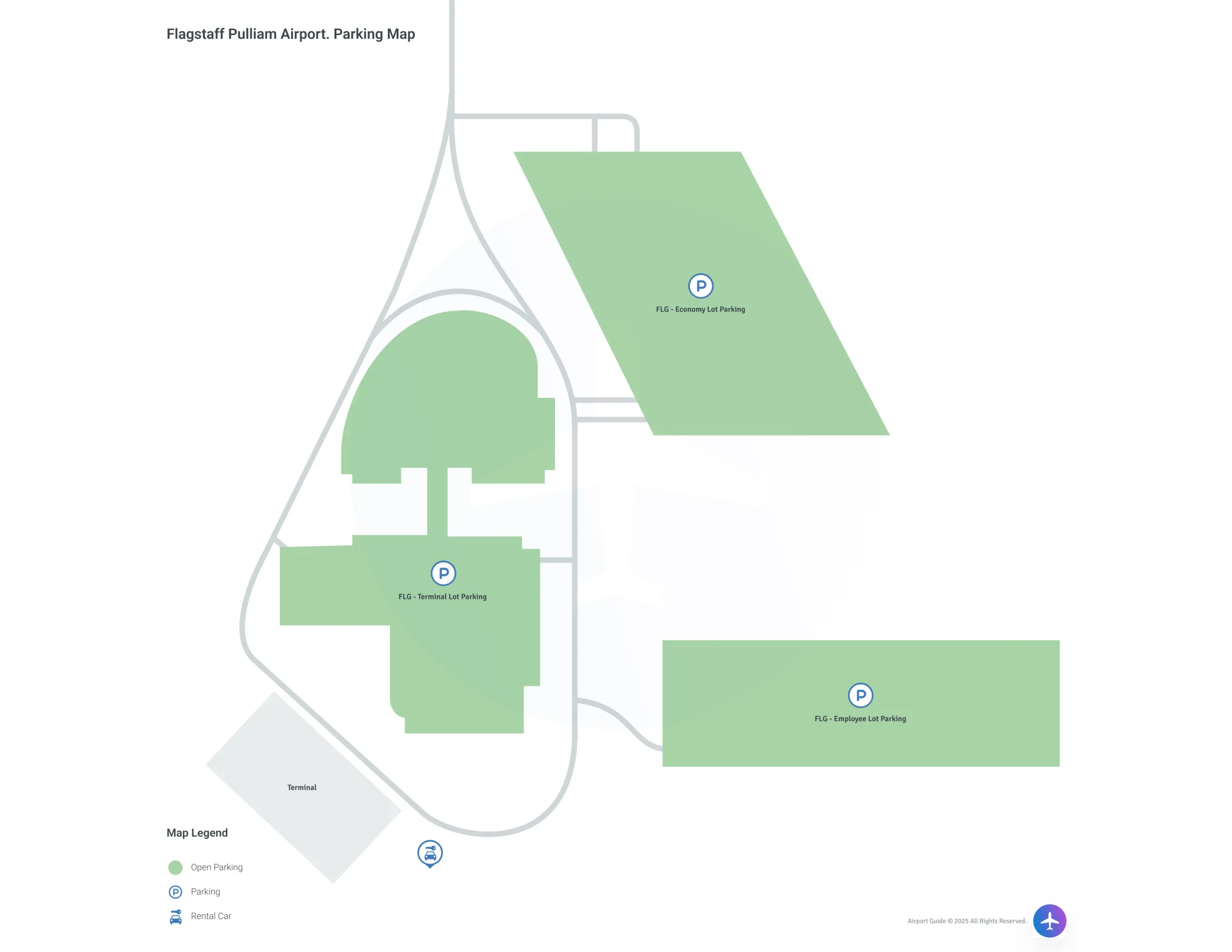 Flagstaff Pulliam Airport (FLG) Parking Map