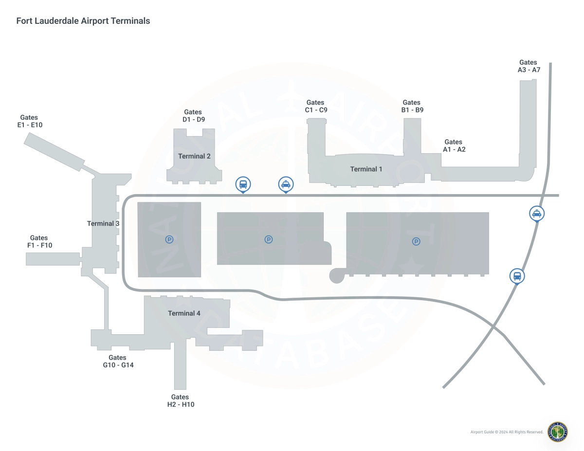 Fort Lauderdale-Hollywood International Airport (FLL) Map