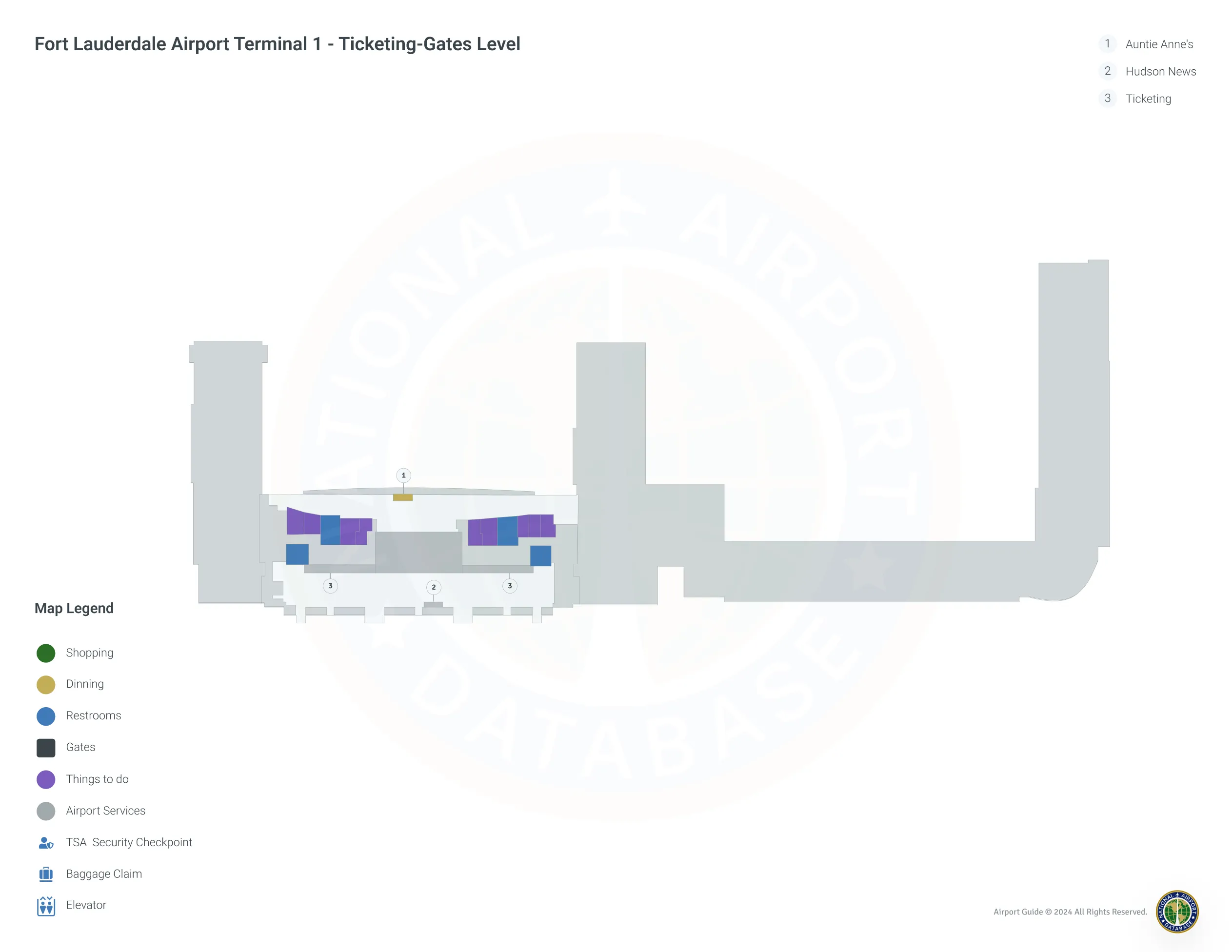 FLL Terminal 1 / Level 1 Map