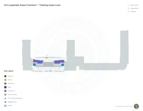FLL Airport Terminal 1 Map