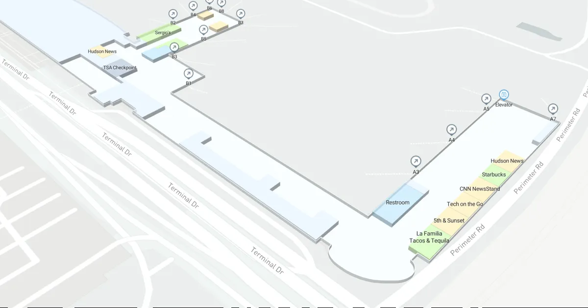 FLL Terminal 1 Level 2 Interactive map