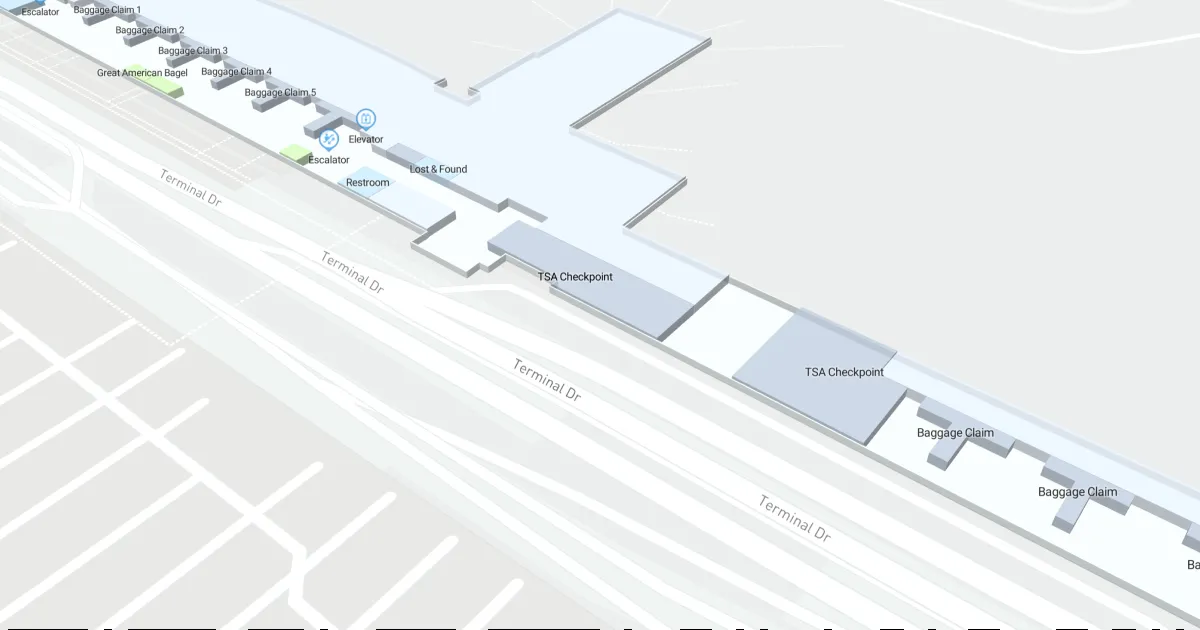 Fort Lauderdale-Hollywood International Airport Terminal 1 Map