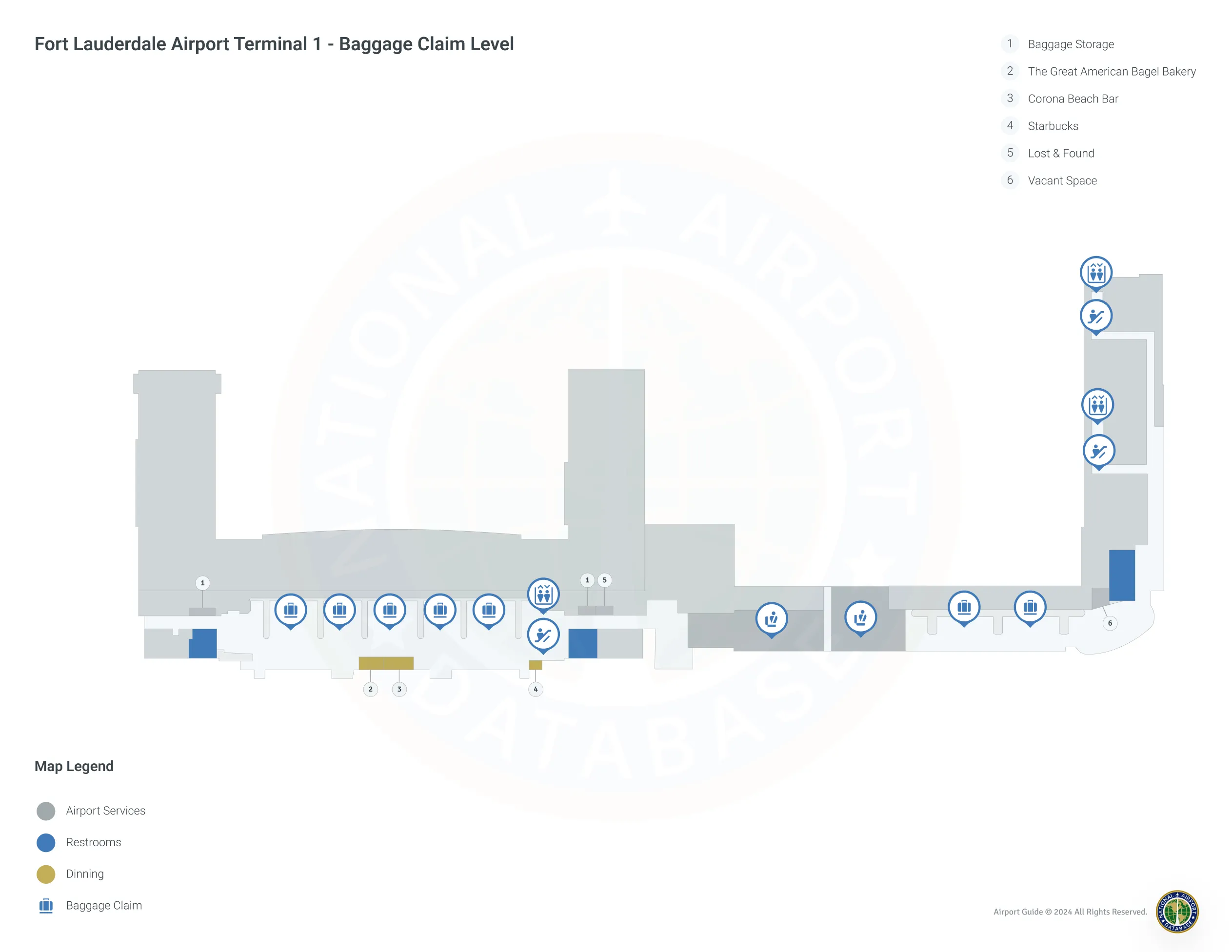 FLL Terminal 1 Level 3 map