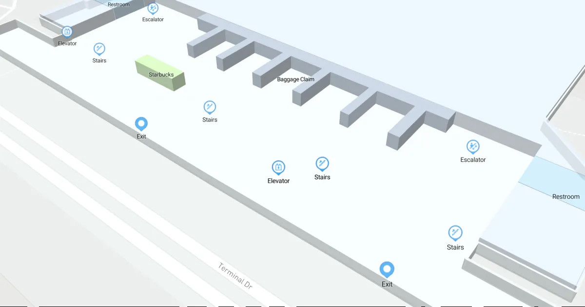 FLL Terminal 2 Baggage Claim Level Interactive map