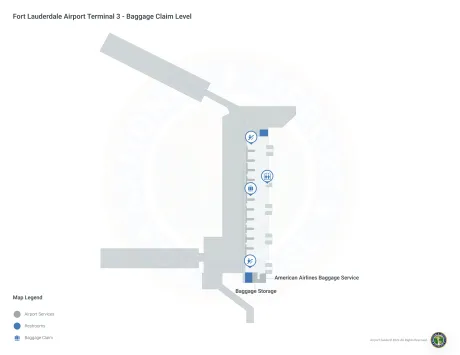 FLL Airport Terminal 3 Map