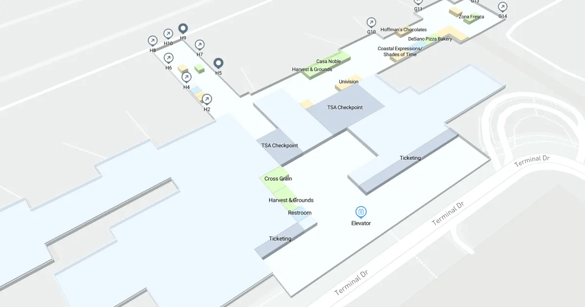 Fort Lauderdale-Hollywood International Airport Terminal 4 Interactive Map