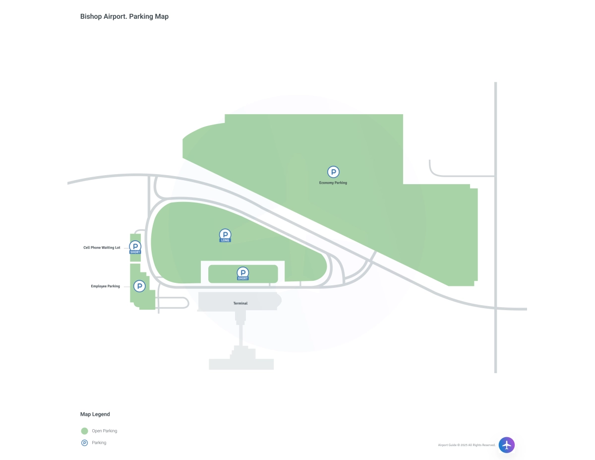 Bishop International Airport (FNT) Parking Map