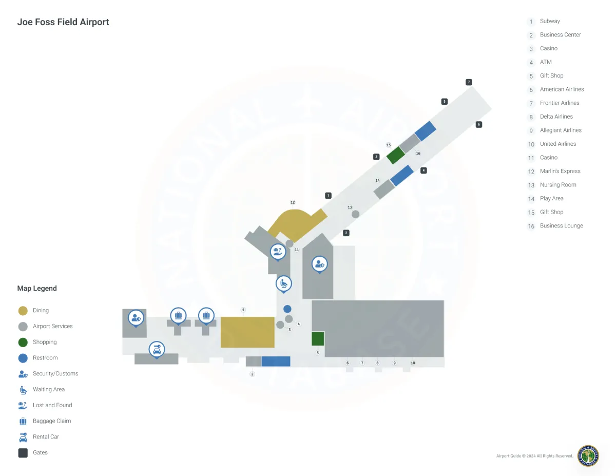FSD Airport Terminal Map
