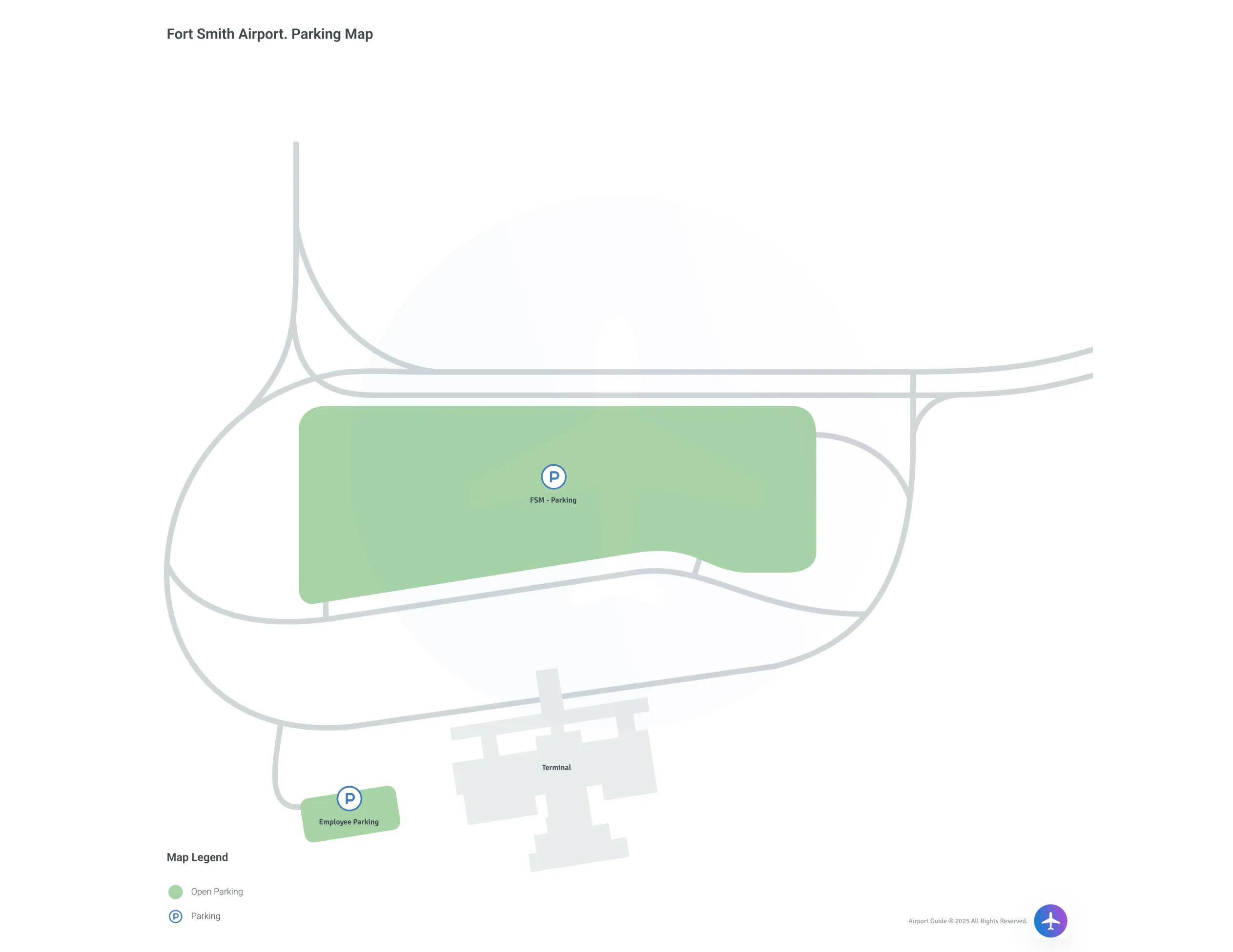 Fort Smith Regional Airport (FSM) Parking Map
