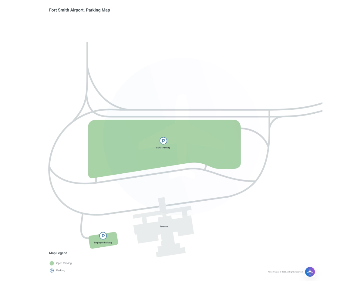 Fort Smith Regional Airport (FSM) Parking Map
