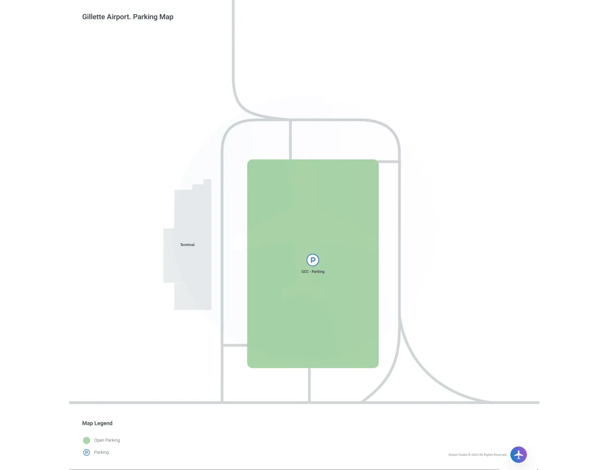 Gillette-Campbell County Airport (GCC) Parking Map