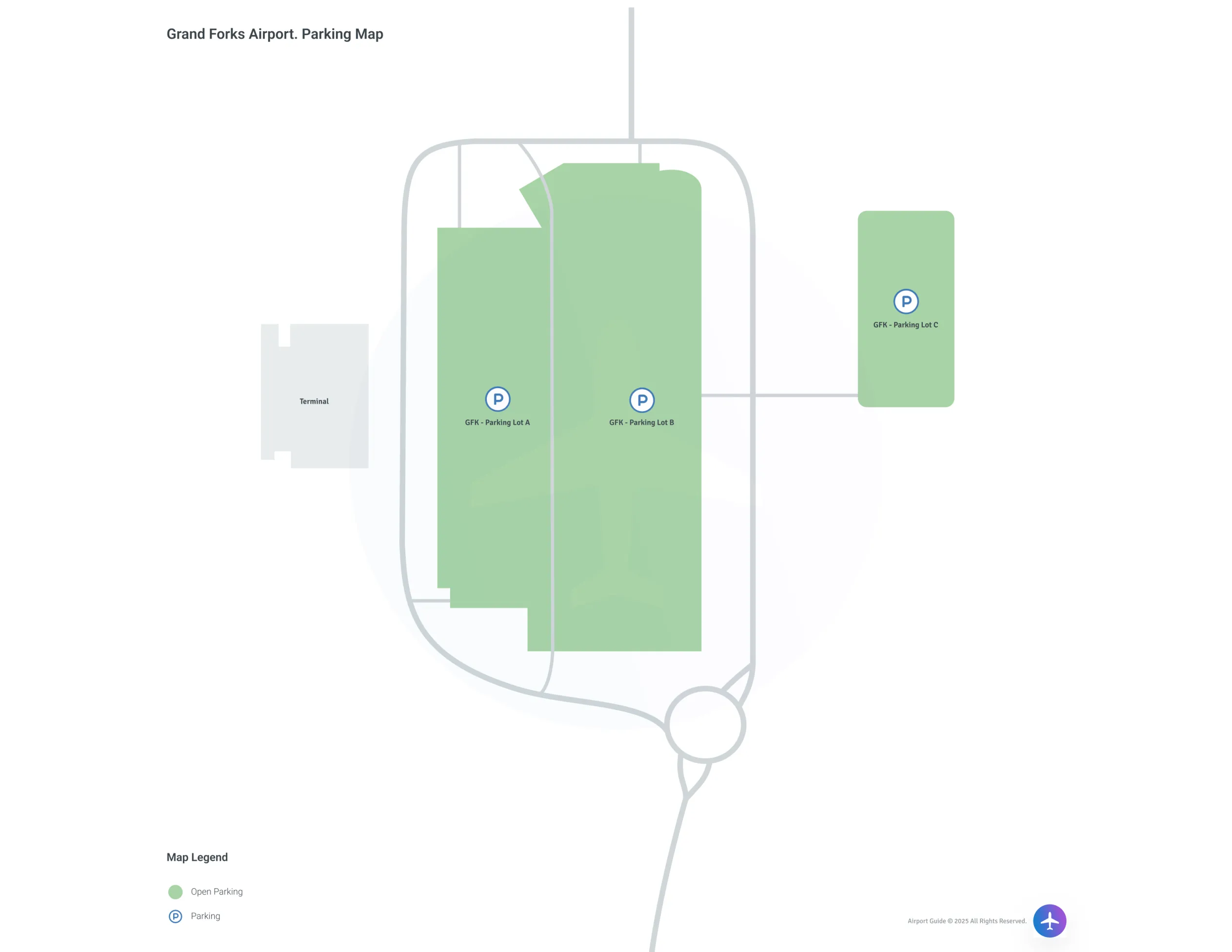 Grand Forks International Airport (GFK) Parking Map