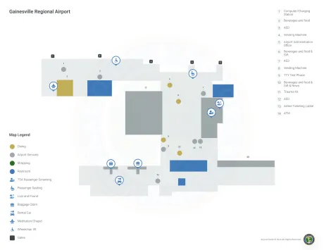 GNV Airport Terminal Map