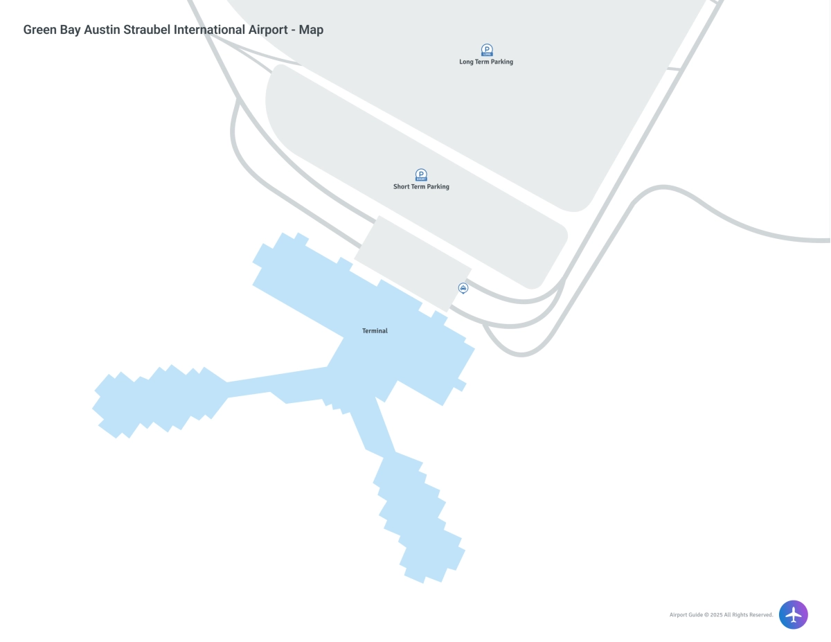 Green Bay-Austin Straubel International Airport (GRB) Map