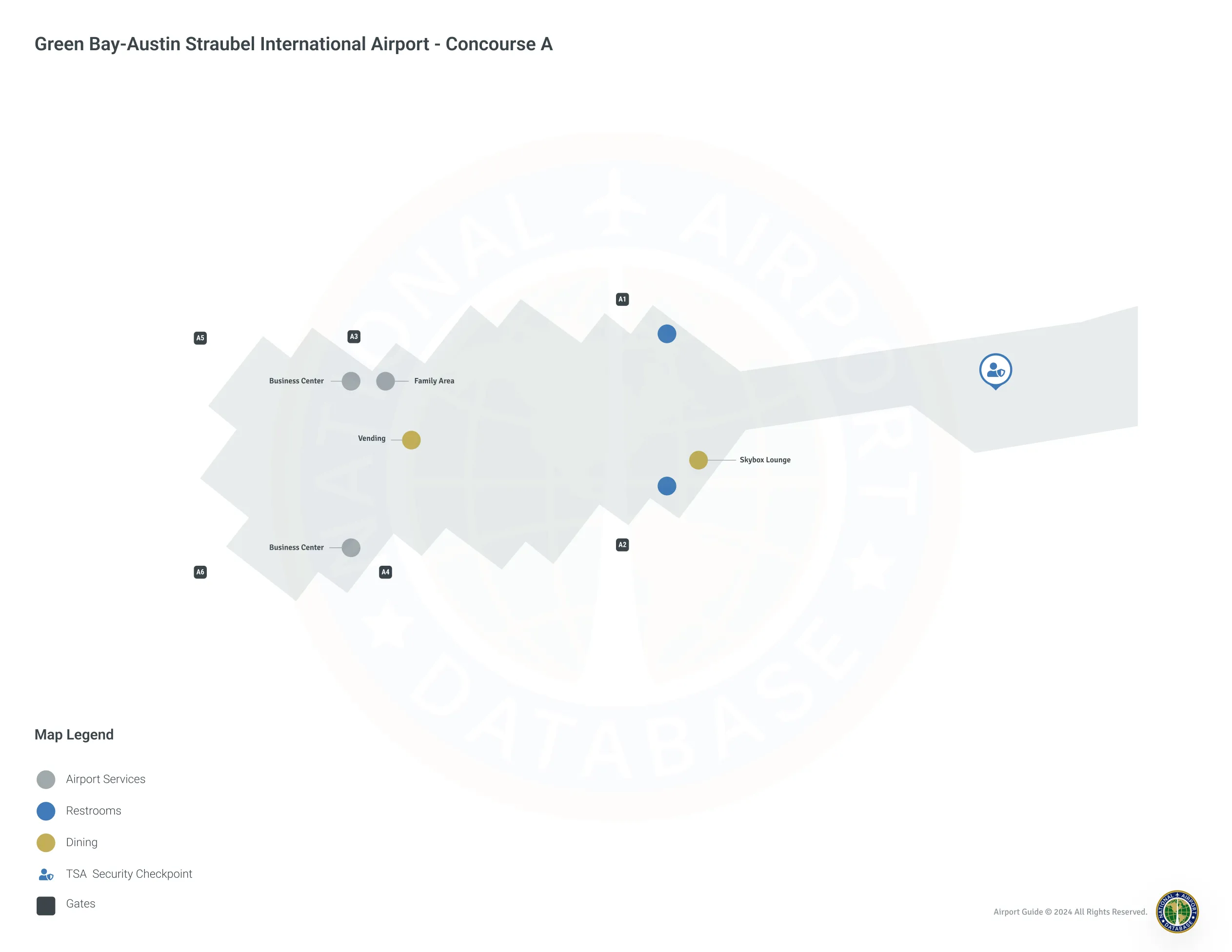 GRB Concourse A Level 1 map