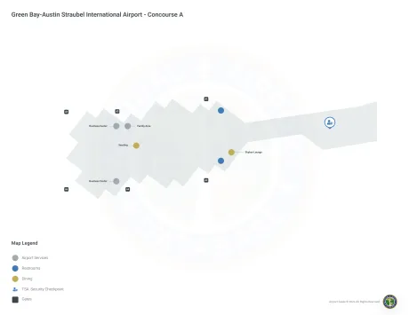 GRB Airport Concourse A Map