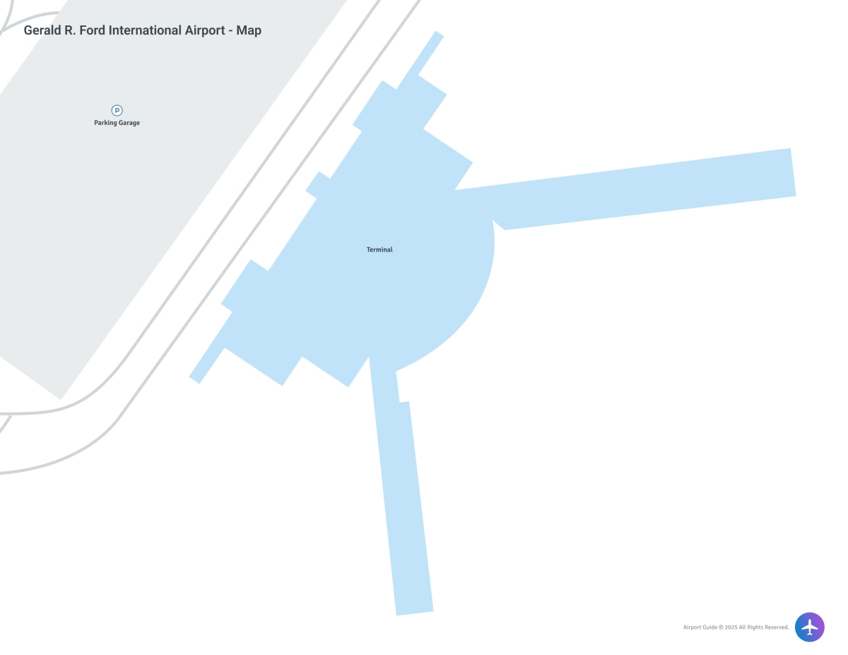 Gerald R Ford International Airport (GRR) Map