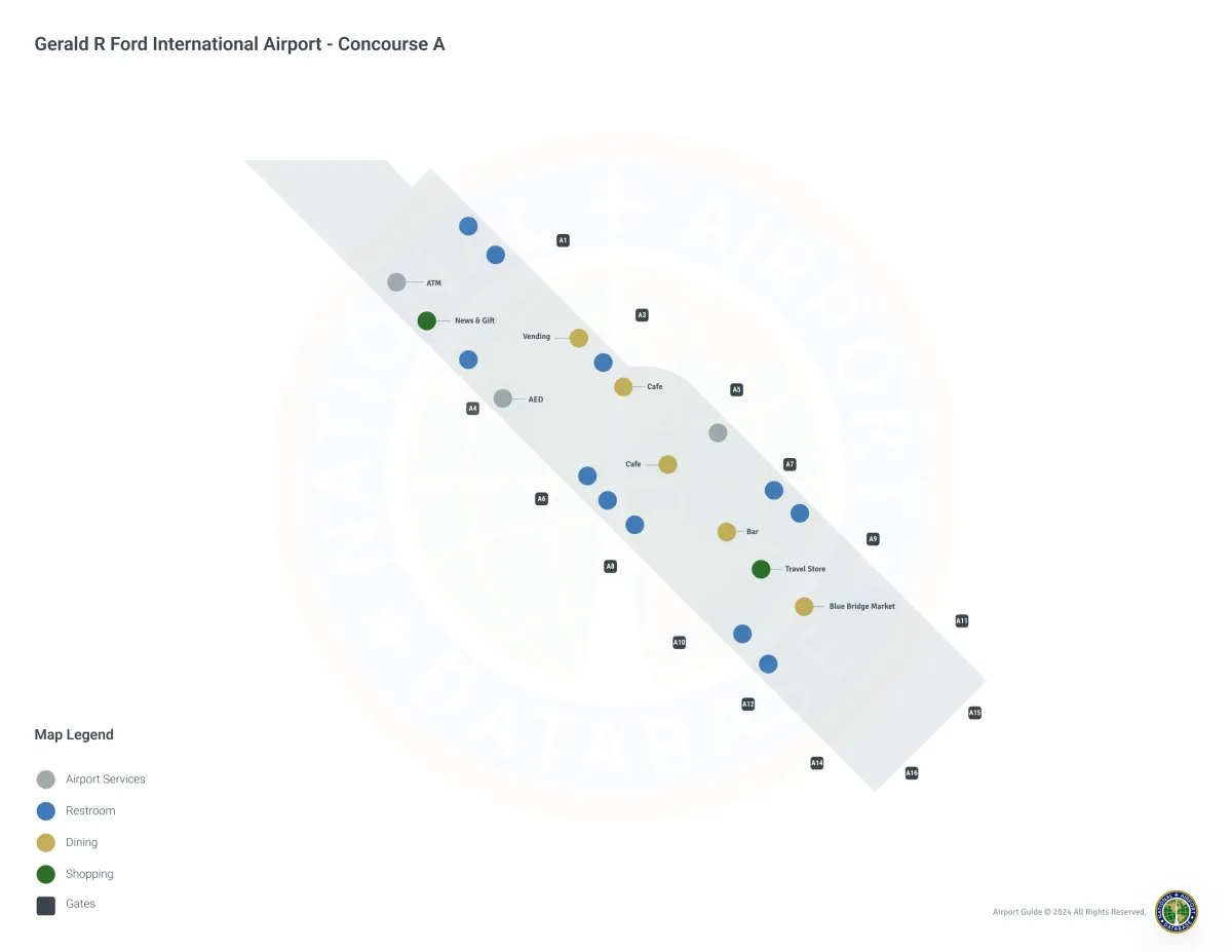 GRR Concourse A / Level 1 Map