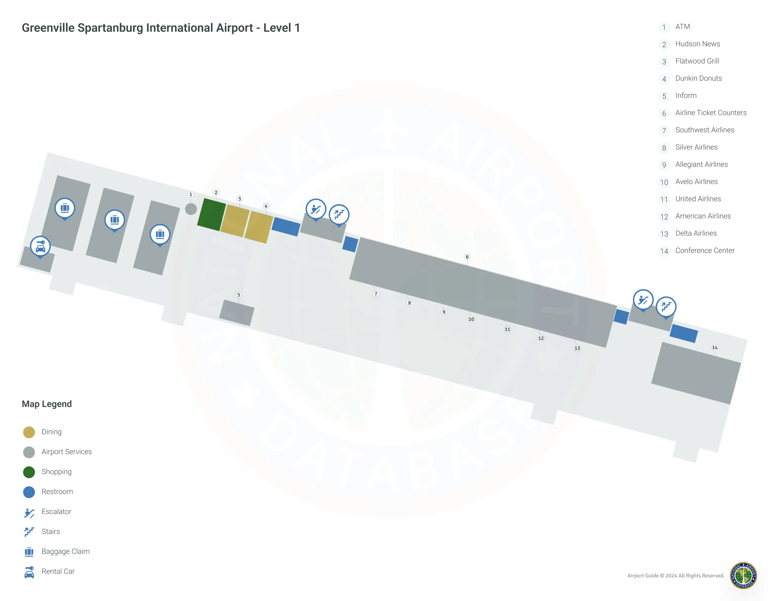 GSP Terminal / Level 1 Map