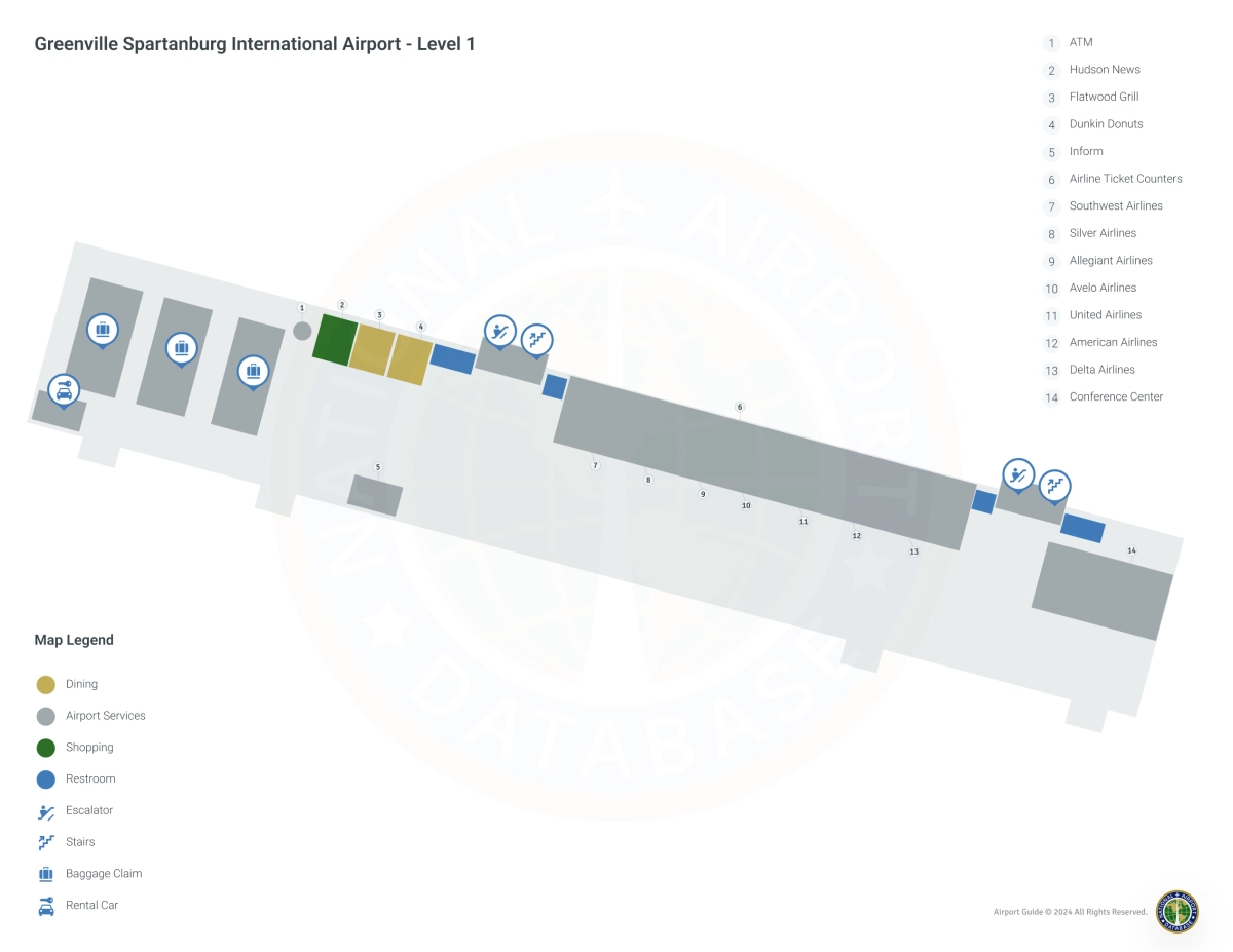 GSP Terminal / Level 1 Map