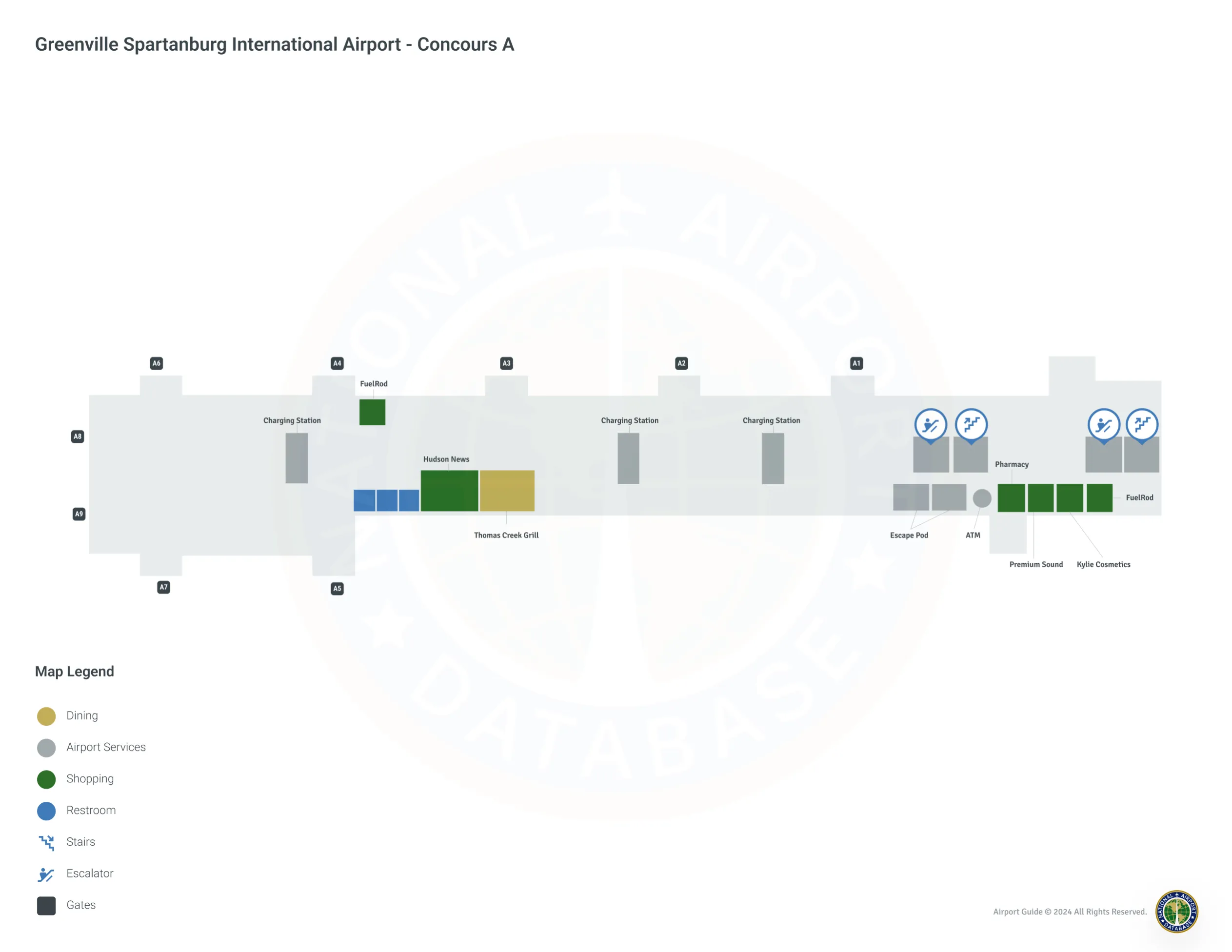 GSP Concourse A Level 1 map