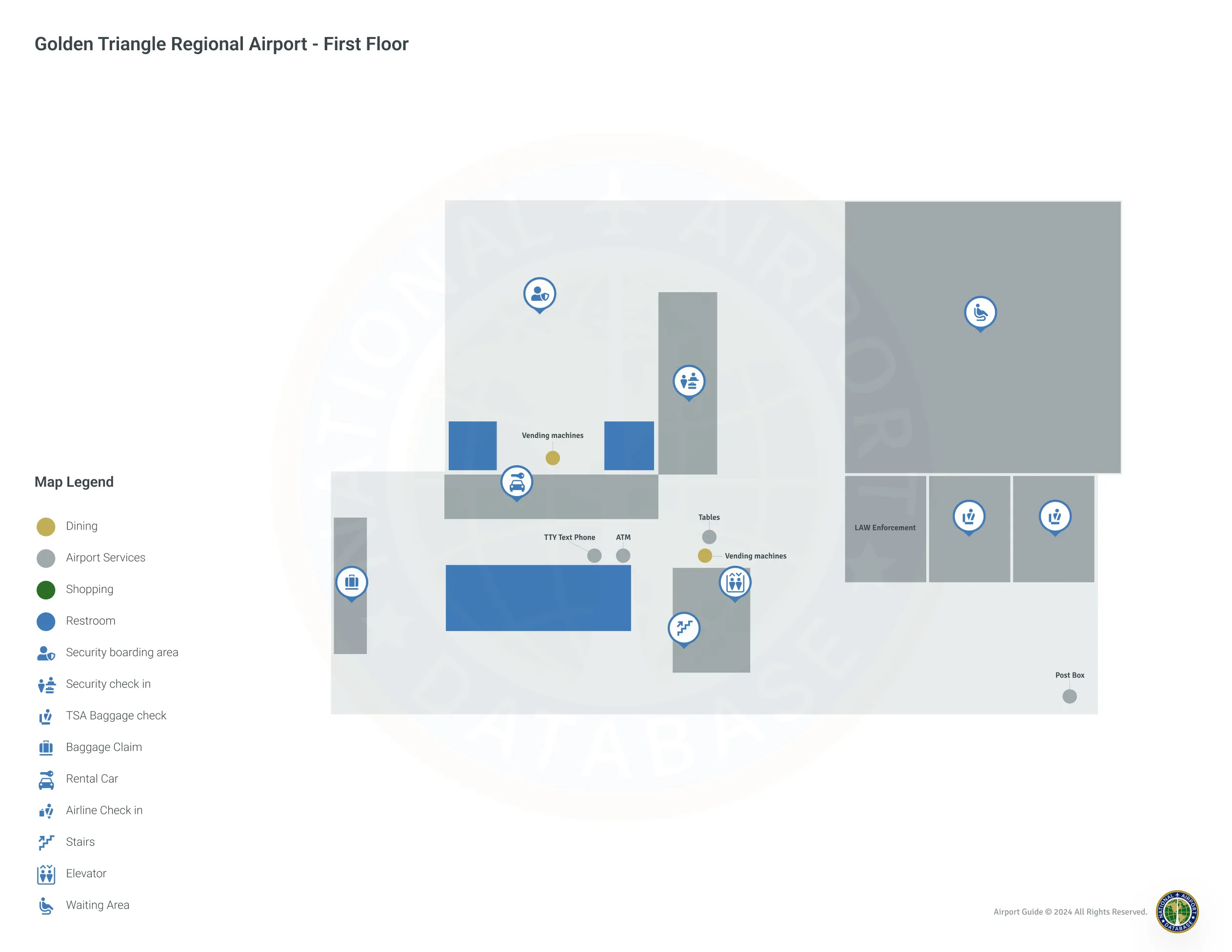 GTR Terminal 1 Level 1 map