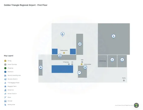 GTR Airport Terminal 1 Map