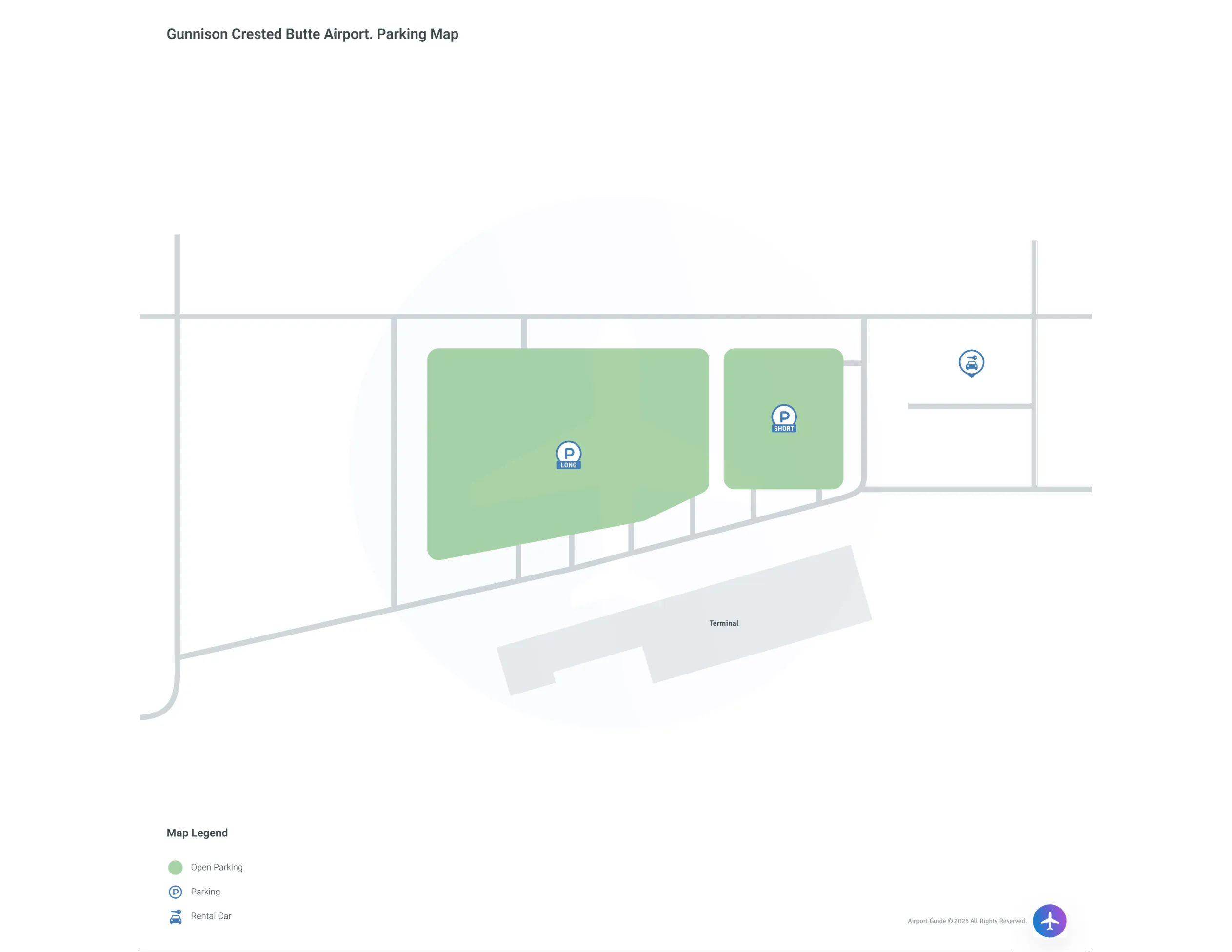 Gunnison-Crested Butte Regional Airport (GUC) Parking Map