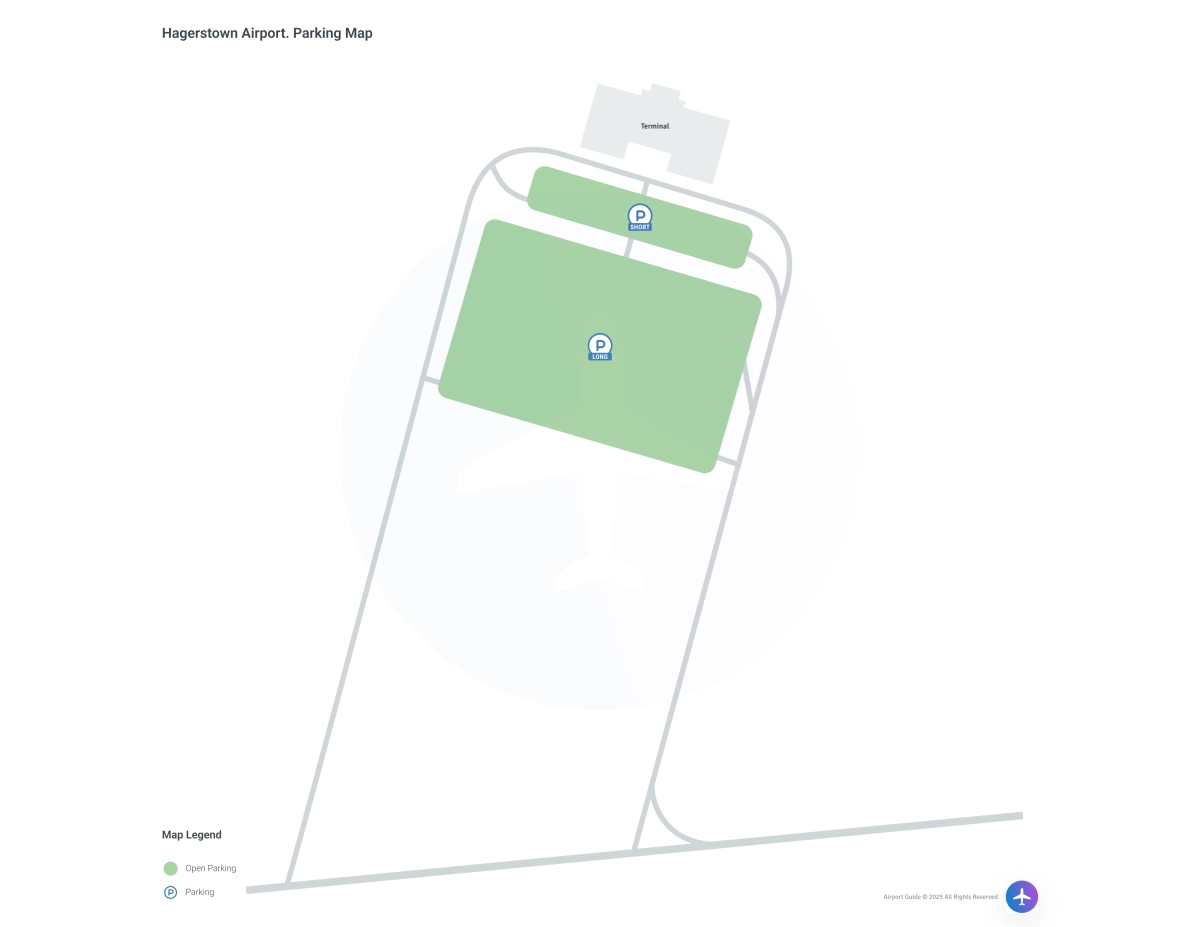 Hagerstown Regional Airport-Richard A Henson Field (HGR) Parking Map