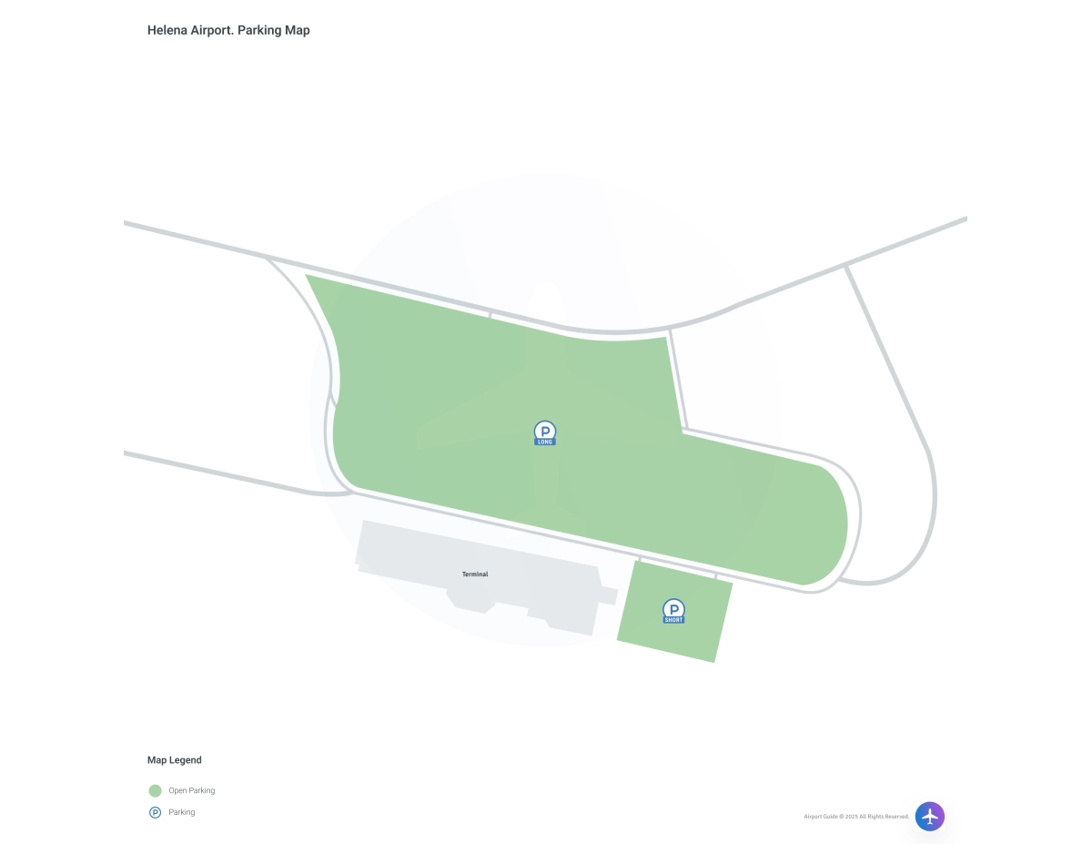 Helena Regional Airport (HLN) Parking Map