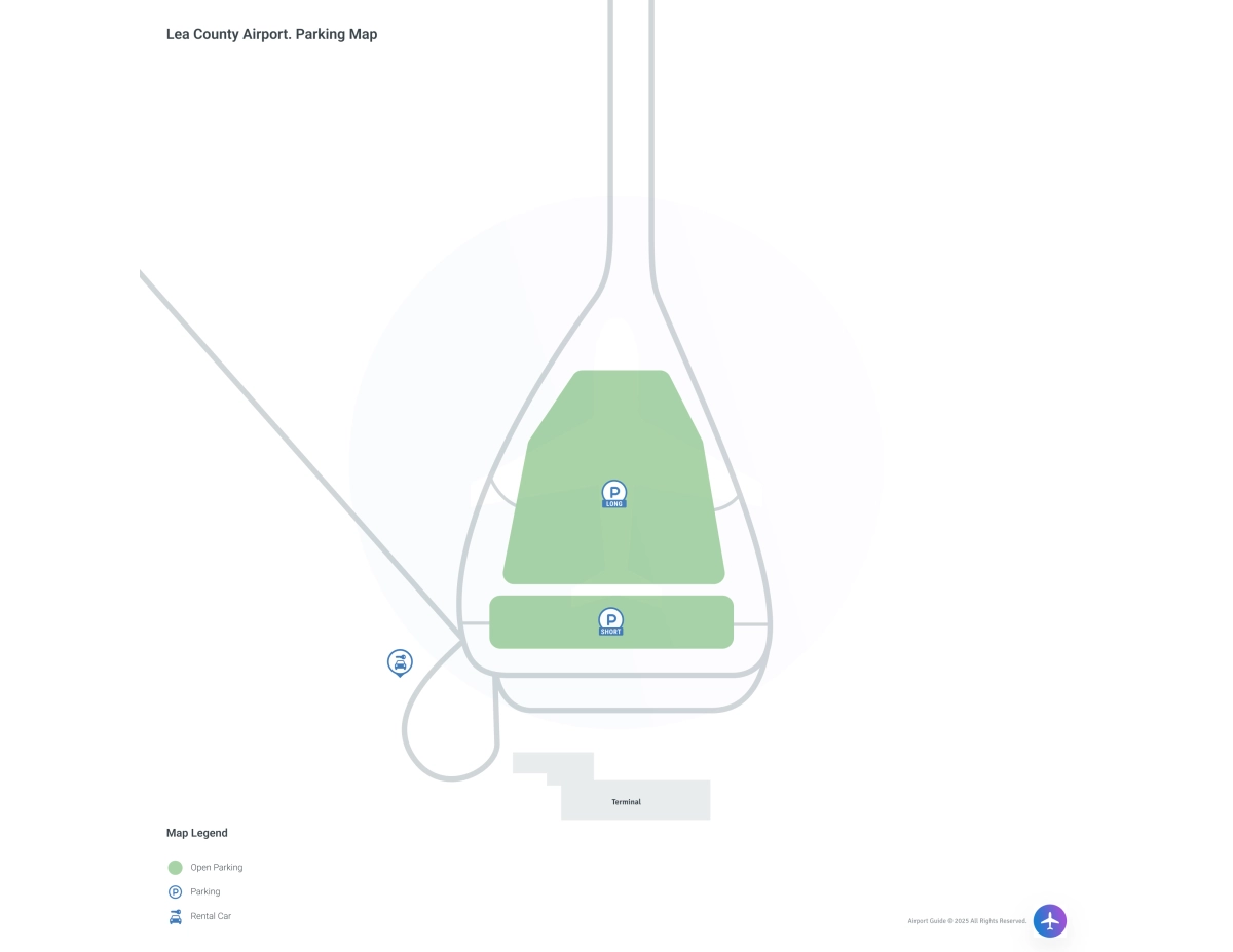 Lea County Regional Airport (HOB) Parking Map
