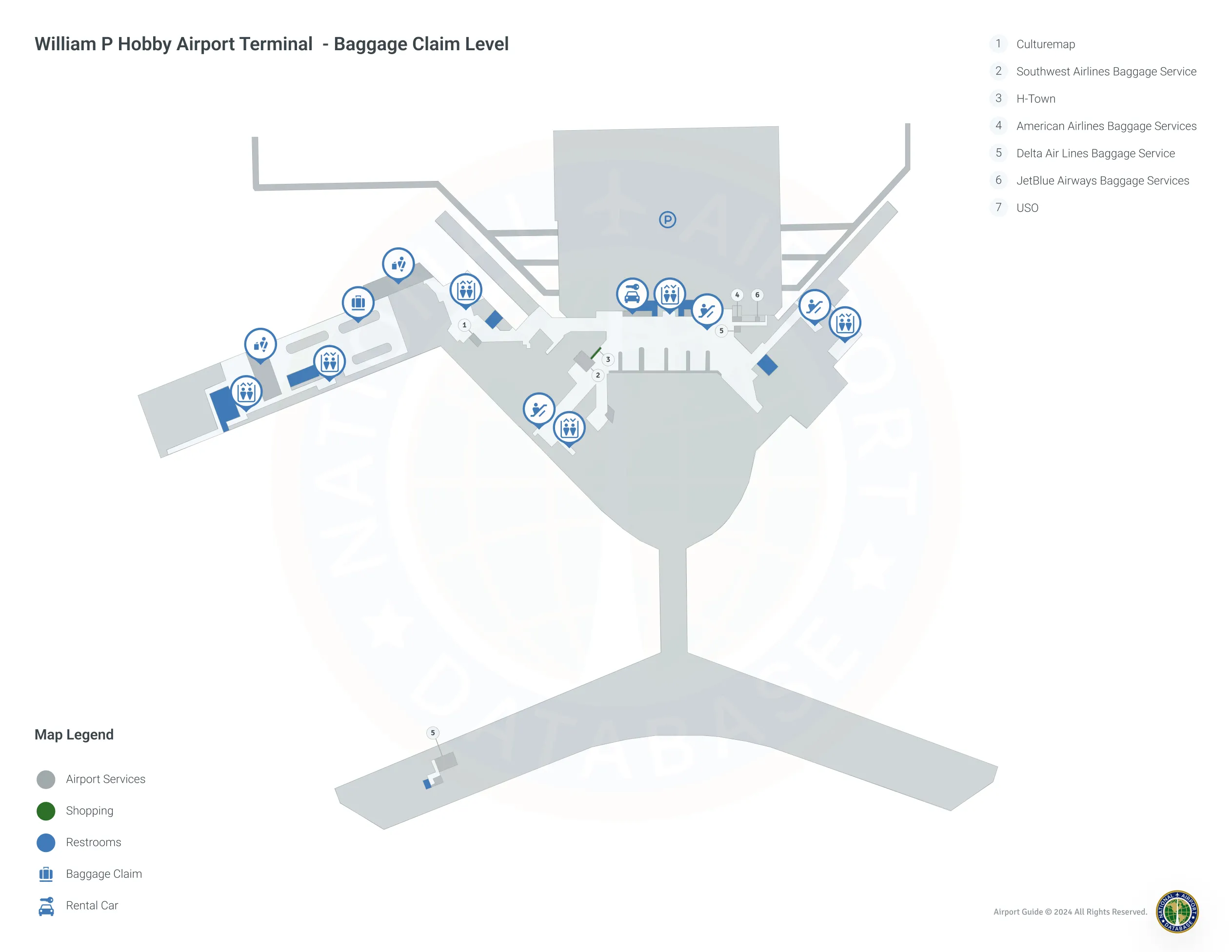 HOU Terminal / Level 2 Map