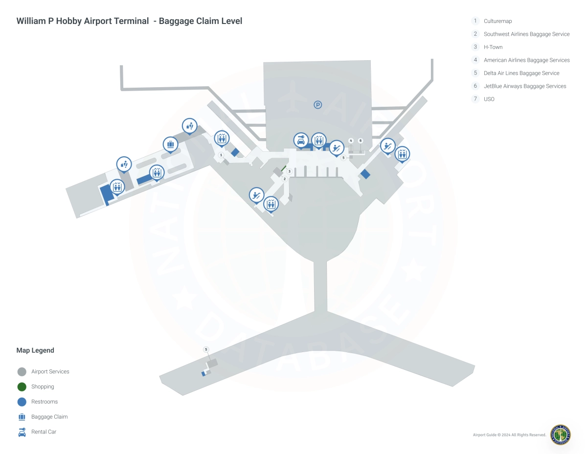 HOU Terminal Level 2 map