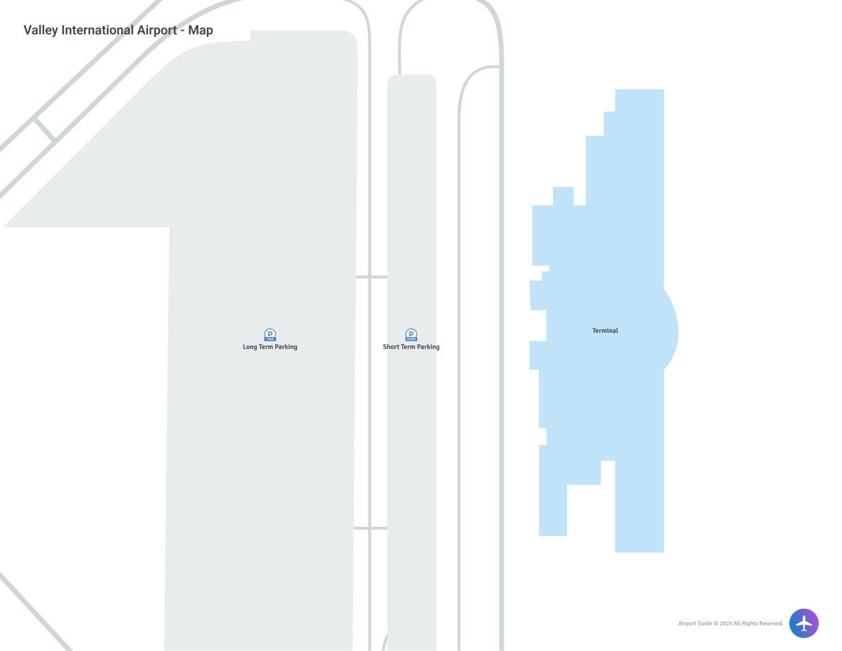 Valley International Airport (HRL) Map