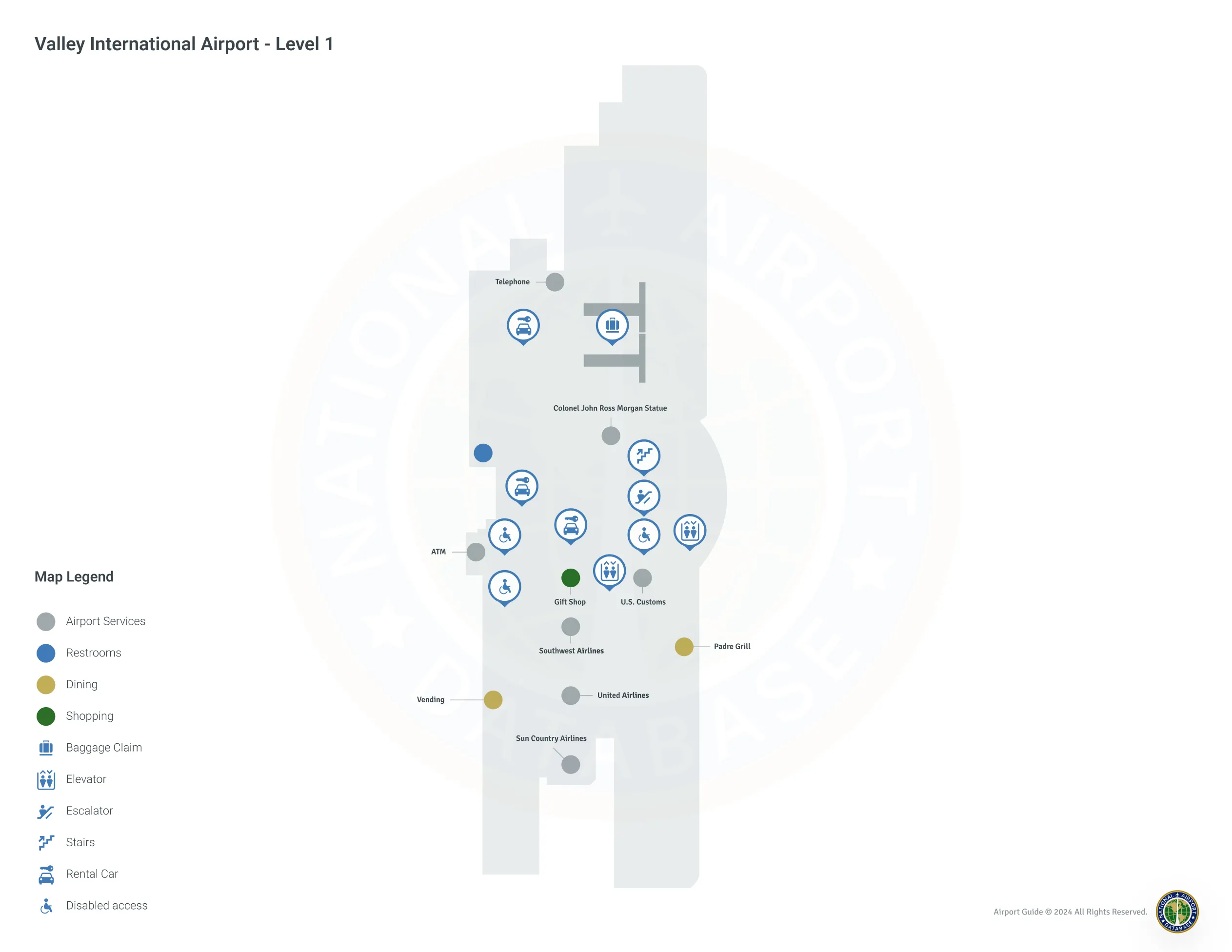 HRL Terminal / Level 1 Map